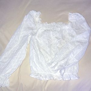 H&M Lace Cropped long-sleeve